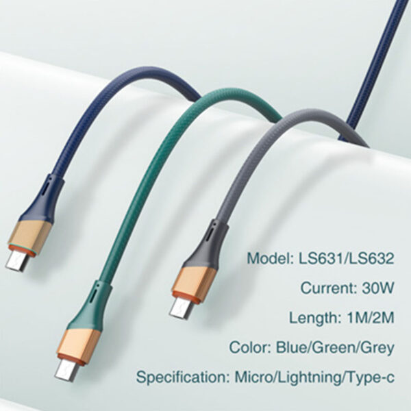 30W Charging Cable USB3.0 Nylon Data Cable - Image 5