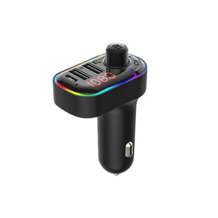 Car Bluetooth 5.3 FM Transmitter, Dual USB 5V 3.1A/1A, Ambient Lighting, Type C Charging - Image 4