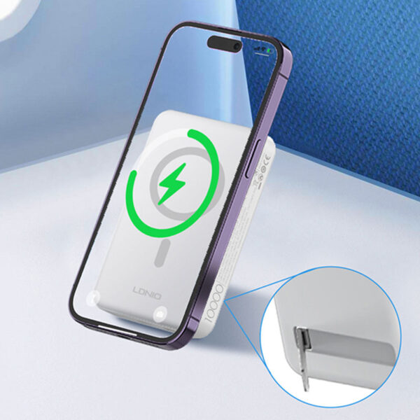 Compact 10,000mAh Power Bank - USB-C PD, USB-A QC, Wireless Charging (22.5W)