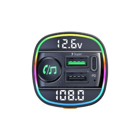 Car Bluetooth 5.3 FM Transmitter, Dual USB 20W, Ambient Lighting, Type C PD20W - Image 2