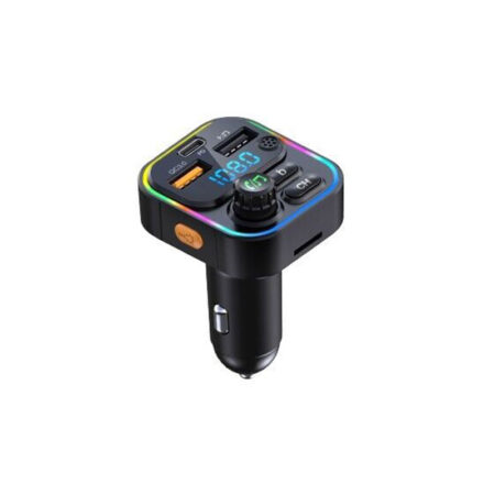 Car Bluetooth 5.3 FM Transmitter, Dual USB QC3.0/1A, PD Type C 20W, Ambient Lighting - Image 2