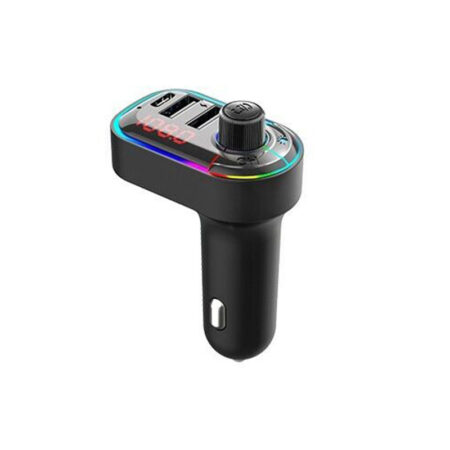 Car Bluetooth 5.3 FM Transmitter, Dual USB 5V 3.1A/1A, Ambient Lighting, Type C Charging - Image 3