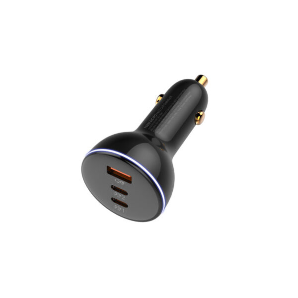 160W 3 USB Super Fast Car charger - Image 2