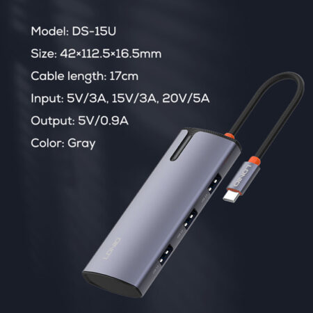 5-in-1 USB-C Hub: PD100W Multi-function Docking Station with 4 USB3.0 Ports - Image 5