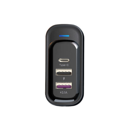 Bluetooth Car FM Transmitter - V5.3, Purple Lighting, Dual USB & Type-C Charging - Image 3