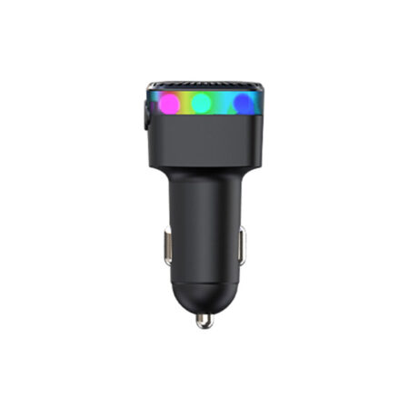 Car FMTransmitter Bluetooth V5.3-Ambient Light, Dual USB/C Charging 3-in-1 Cable - Image 2