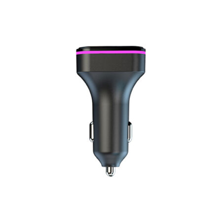 Car FM Transmitter Bluetooth V5.3 -Ambient Light, Dual USB, Type-C, 3-in-1 Cable - Image 2