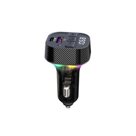 Bluetooth Car FM Transmitter - Rainbow Lighting, USB-C PD30W, MP3 WAV - Image 2