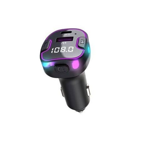 Car Bluetooth Transmitter Hands-Free Purple Lighting USB Type C MP3 WAV - Image 2