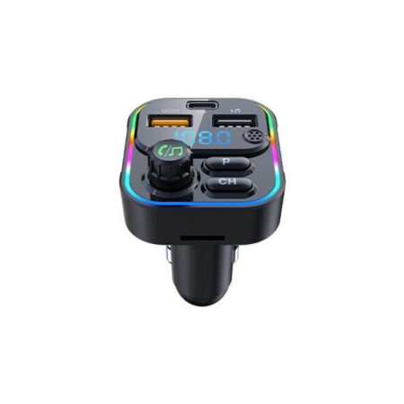 Car Bluetooth 5.3 FM Transmitter, Dual USB QC3.0/1A, PD Type C 20W, Ambient Lighting - Image 3