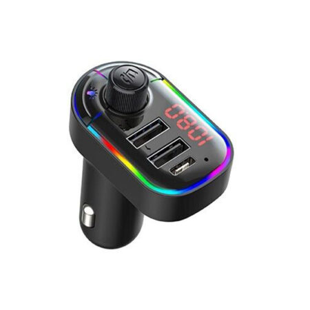 Car Bluetooth 5.3 FM Transmitter, Dual USB 5V 3.1A/1A, Ambient Lighting, Type C Charging - Image 2