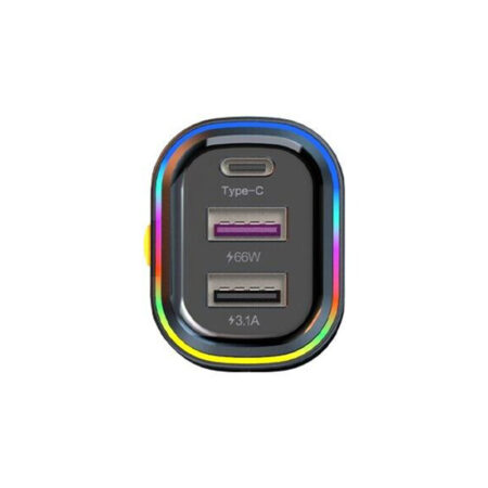 6 port 66+15W Fast Car Charger - Image 3