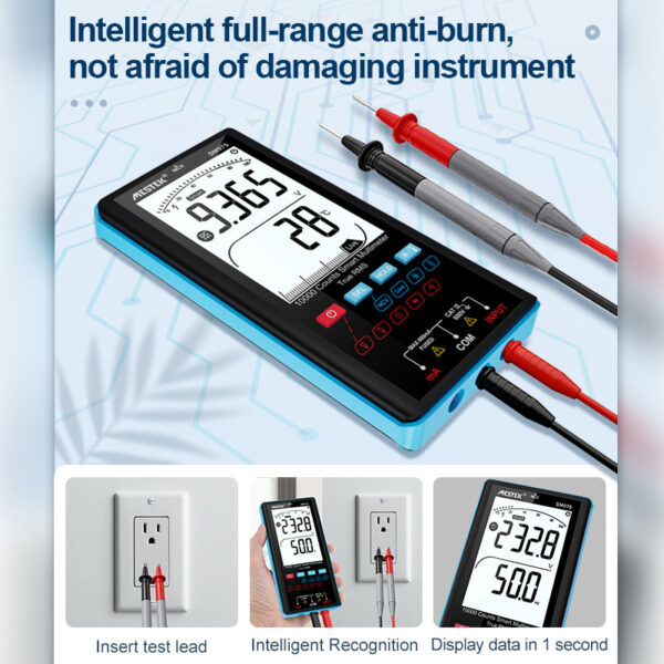 Smart Range Multimeter - 10000 Counts, Big Screen, Non-Contact AC Voltage - Image 4