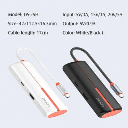 5-in-1 Expansion Dock Hub Adapter: PD100W, HDMI, USB3.0 Ports - Image 4