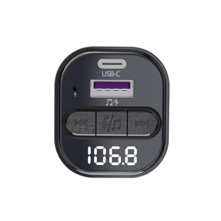 Bluetooth Car FM Transmitter Rainbow Lighting USB-C PD30W FM Transmitter MP3 WAV - Image 3