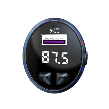 Bluetooth Car FM Transmitter - V5.3, 8-Mode Ambient Lighting, Dual USB Ports - Image 4