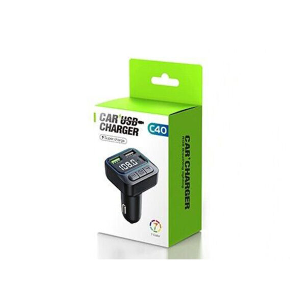 Bluetooth 5.3 FM Transmitter Car Adapter with Dual USB & Type-C Charging - Image 4