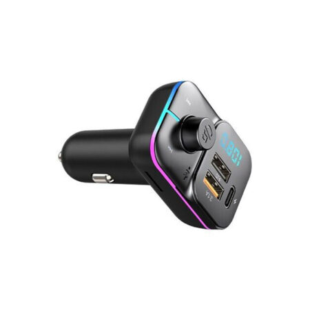 Car  Bluetooth 5.3 FM Transmitter, Dual USB 3.1A/1A, Ambient Lighting, TF Card Support - Image 2