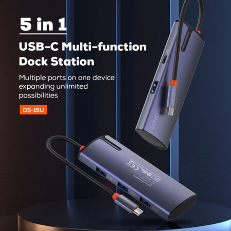 5-in-1 USB-C Hub: PD100W Multi-function Docking Station with 4 USB3.0 Ports - Image 2