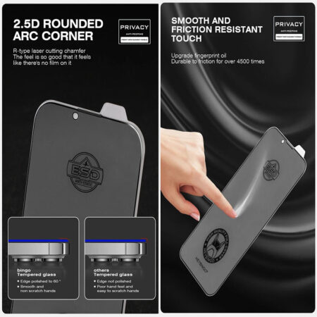 Easy Fit Full Screen Protector Privacy Dust Free install Cover For iPhone - Image 4