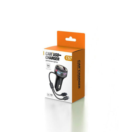 Bluetooth Car FM Transmitter - V5.3, 8-Mode Ambient Lighting, Dual USB Ports - Image 5