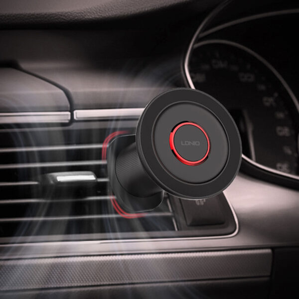 Magnetic Car Air Vent Phone Mount: Secure Bracket Holder for iPhone - Image 3