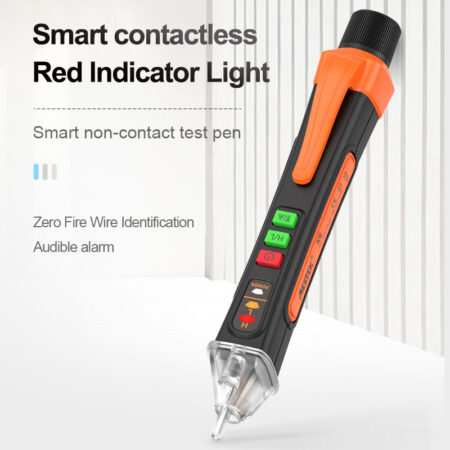 Non-Contact Voltage Tester 12-1000V with Alarm, LED Flashlight, Wire Judgment - Image 6