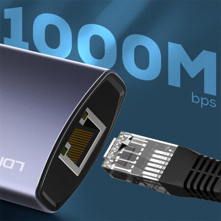 6-in-1 Type-C Docking Station: PD100W, USB 3.0, USB 2.0, RJ45 Ports - Image 4
